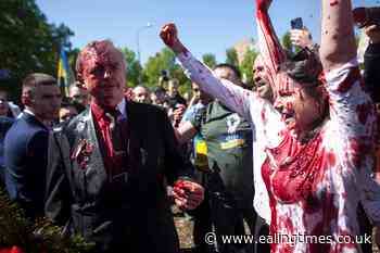 Russian ambassador to Poland hit with red paint by protesters - Ealing Times