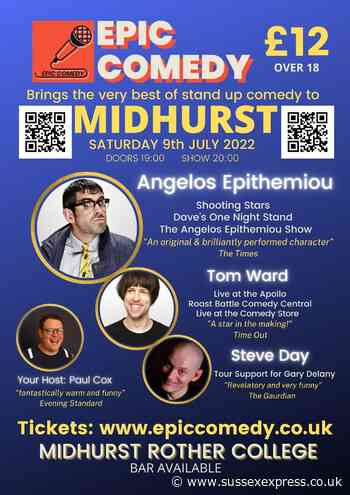 Stand-up stars come to Midhurst for ‘Epic Comedy Night’ - SussexWorld