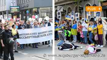 So laufen die prorussische Kundgebung und die Gegendemo in Augsburg - Augsburger Allgemeine