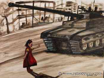 SOLIDALI CON I PROFUGHI UCRAINI, L'ARTISTA LUCENTE DONA UNA SUA OPERA AD ERMINIO DI CIOCCIO E ANTONINO GENOVESE - ReteAbruzzo.com