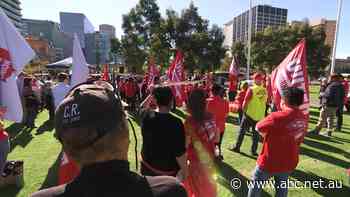 'It's a joke': Aged care workers use day off to rally for better work conditions after strike delayed until after election