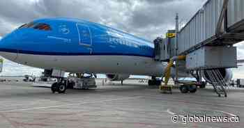 Unique sustainable flight lands at Edmonton International Airport - Global News