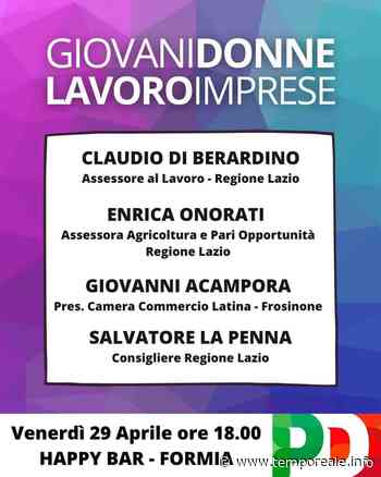 Formia / "GiovaniDonneLavoroImprese", l'incontro organizzato dal Partito Democratico | temporeale quotidiano - Temporeale Quotidiano