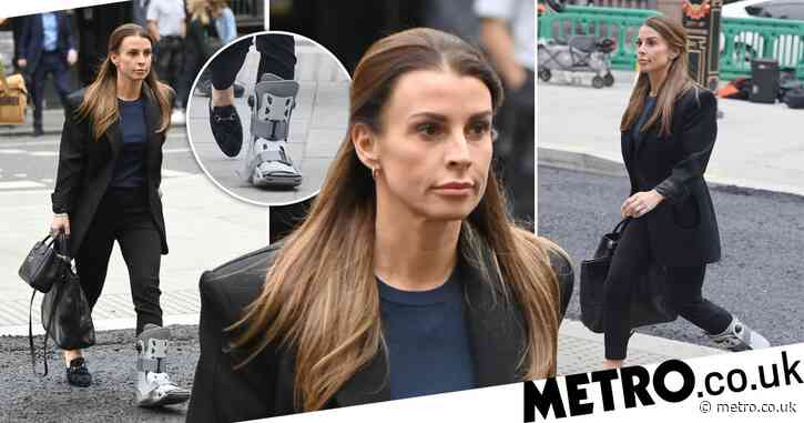 Coleen Rooney wears medical boot for first day of Wagatha Christie trial – but what happened?