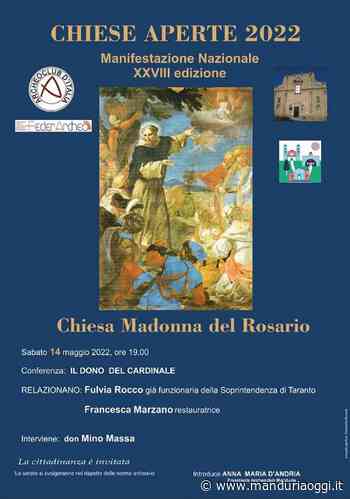 MANDURIA - Sabato sera la XXVIII edizione di Chiese Aperte, l'evento promosso da Archeoclub - ManduriaOggi