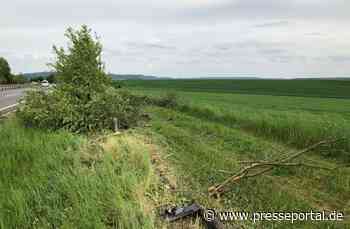 POL-PDKH: Unfall nach Sekundenschlaf - Fahrer leicht verletzt