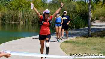 Amputee wraps up marathon record quest with 104 races - CTV News