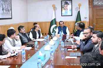 Chief Minister Gilgit-Baltistan Khalid Khurshid Khan chairing high level meeting regarding the land sliding in Hassanabad Nala - Associated Press of Pakistan
