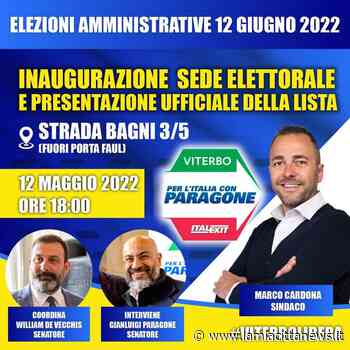 Paragone a Viterbo per inaugurare la sede del candidato sindaco Marco Cardona - La mia città NEWS - La mia città NEWS