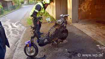 Siegen: Brennenden Motorroller aus Garage geschoben - WP News