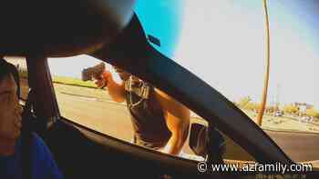 Dash camera catches Avondale road rage incident of driver pointing gun at man - Arizona's Family