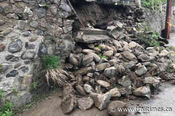 Avoid West Trail street after section of historic rock wall fails – Trail Daily Times - Trail Times