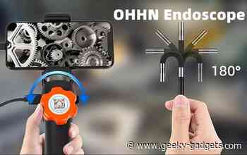 OHHN 6mm phone endoscope camera with light and pivoting probe