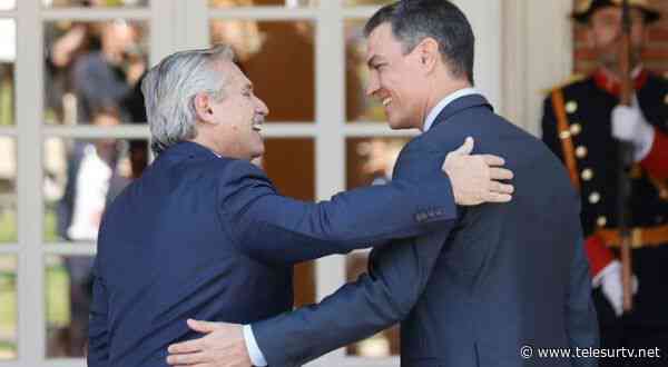 Sánchez recibe en España al pdte. argentino Alberto Fernández - teleSUR TV