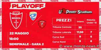 Monza, parte domani la prevendita per gara 2 della semifinale Playoff di B: i dettagli - Monza-News