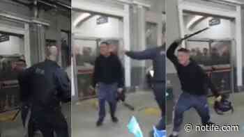 Buenos Aires salvaje: lo bajaron del tren, le sacó el bastón a un policía y lo agredió - NotiFe