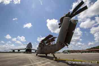 The 3rd Combat Aviation Brigade conducts joint air load training at Hunter Army Airfield, Georgia - United States Army