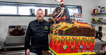 Jurgen Baert ontwerpt Ros Beiaard van tachtig kilogram in chocolade - Het Laatste Nieuws