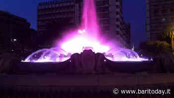 La Fontana di Piazza Moro si tinge di viola: anche Bari ricorda la Giornata Mondiale della Fibromialgia - BariToday