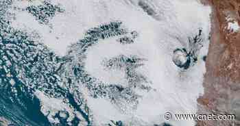 Satellite Watches as Giant Letter G Appears in Clouds     - CNET