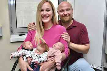 Pasgeboren drieling Lilou, Louna en Maëly komen thuis in Wervik - KW.be