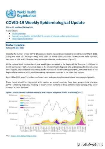 Coronavirus Disease (COVID-19): Weekly Epidemiological Update (11 May 2022) - World - ReliefWeb