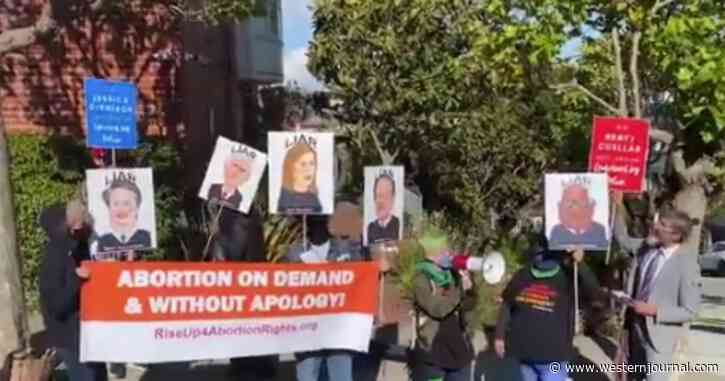 Pro-Abortion Mob Shows Up for Protest Outside Nancy Pelosi's House