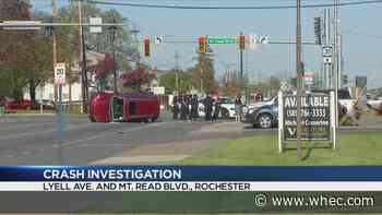 City of Rochester truck  involved in crash on Lyell Avenue