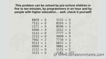 Can you solve this maths question? 5-year-olds take only 5 minutes but adults are left scratching their heads - Times Now