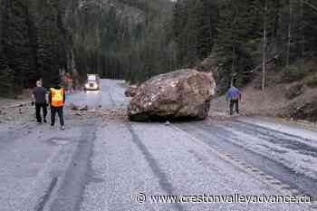 Massive boulder causes traffic trouble on Highway 93 near Radium - Creston Valley Advance