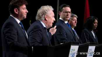 Conservative leadership candidates facing off in first official debate