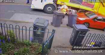 Hull bin man caught on CCTV throwing rubbish out of bin and onto street - Hull Live
