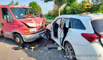Isola Vicentina: scontro auto-furgone, 2 feriti - Vicenzareport