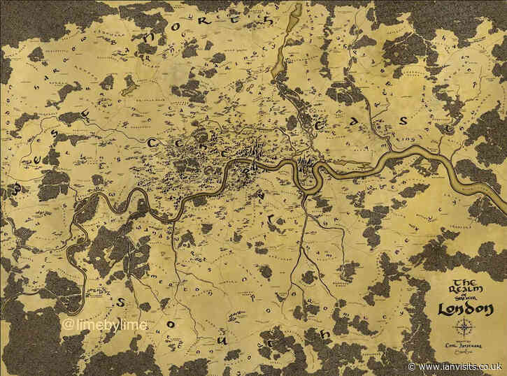 A Middle-Earth style map of London