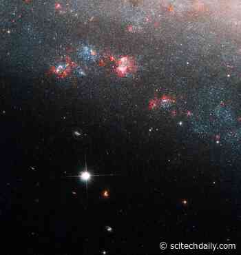 Hubble Captures a Dwarf Spiral Galaxy with Multiple Mysteries