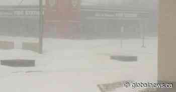 Southeastern Saskatchewan residents prepare to hunker down in spring storm - Global News