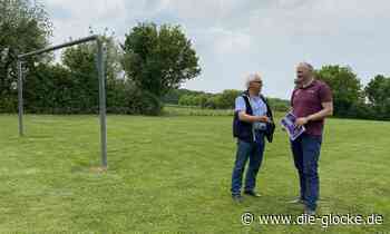 Bike-Parcours in Stromberg auf der Zielgeraden - Die Glocke