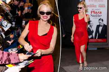 Pamela Anderson sizzles in red-hot sheer dress - Page Six