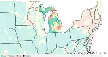 CDC: Most of SE Michigan at high level of COVID-19 community transmission - WXYZ 7 Action News Detroit