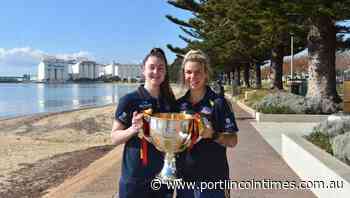 Premiership players Anne Hatchard and Sarah Allan visit Port Lincoln on cup tour - Port Lincoln Times