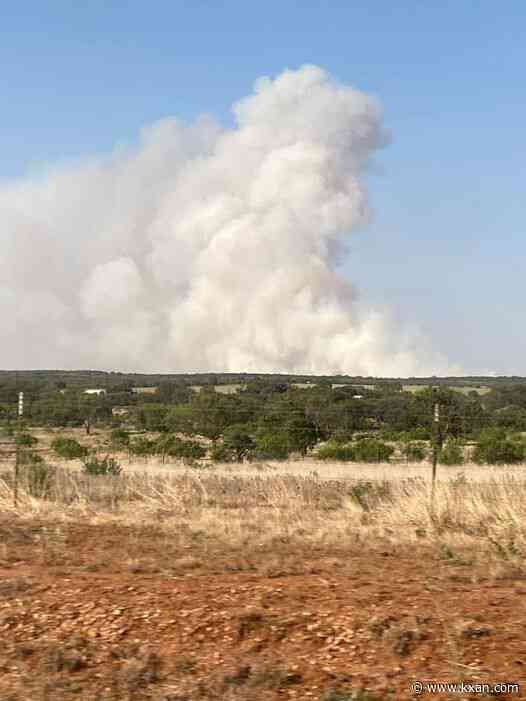 Wildfire burning out of control in San Saba County