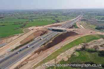 Aerial pictures emerge of new M55 junction in Lancashire