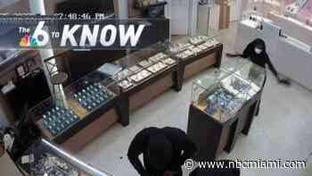 6 to Know: Suspects Wanted in Smash-and-Grab Robbery at Sawgrass Mills Jewelry Store