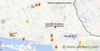 Two forest fires burning in the region