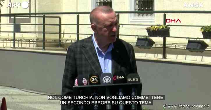 Nato, Erdogan contrario all’adesione di Finlandia e Svezia: “Non vogliamo venga commesso lo stesso errore fatto con la Grecia”