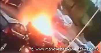 Shocking footage shows moment arsonist torches car in Oldham street - Manchester Evening News