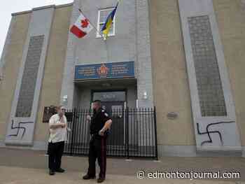 Edmonton police investigating swastikas spray-painted on Ukrainian hall