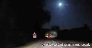 Incredible dash-cam footage shows meteor illuminate night sky in drive home - Birmingham Live