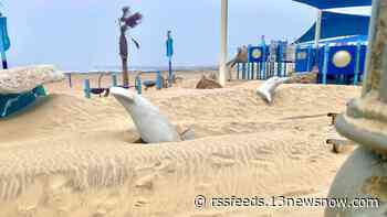 Gusty winds, rain push sand on top of Oceanfront playground
