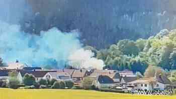 Große Rauchfahne über Zöllnitz